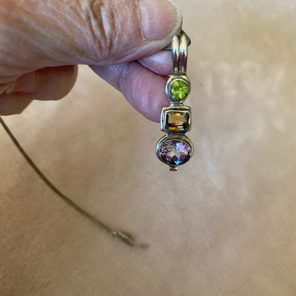 Sterling gemstone necklace - Picture 1 of 3